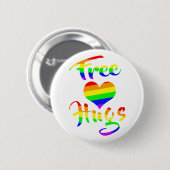 Gratis huggen | LGBTQ+ Pride Ronde Button 5,7 Cm (Voorkant /achterkant)