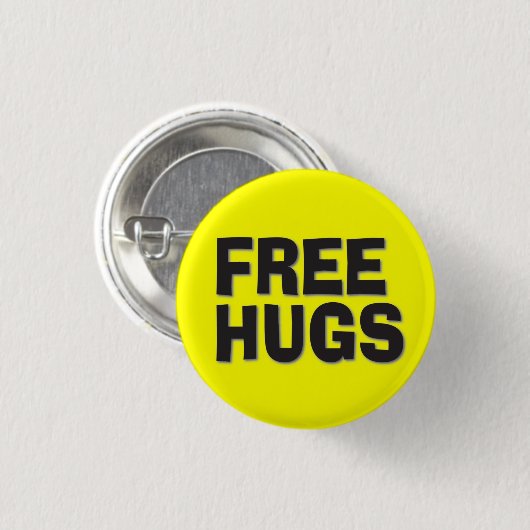 Gratis huggen ronde button 3,2 cm (Voorkant /achterkant)