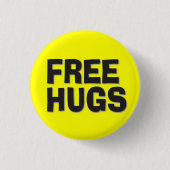 Gratis huggen ronde button 3,2 cm (Voorkant)