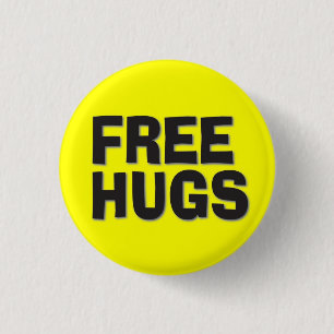 Gratis huggen ronde button 3,2 cm