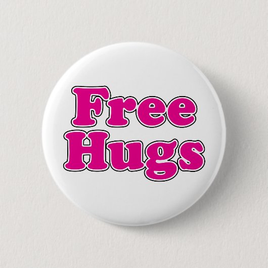 Gratis huggen ronde button 5,7 cm (Voorkant)