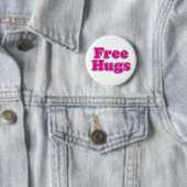 Gratis huggen ronde button 5,7 cm (In situ)