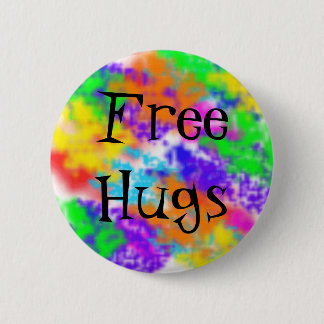 Gratis huggen ronde button 5,7 cm