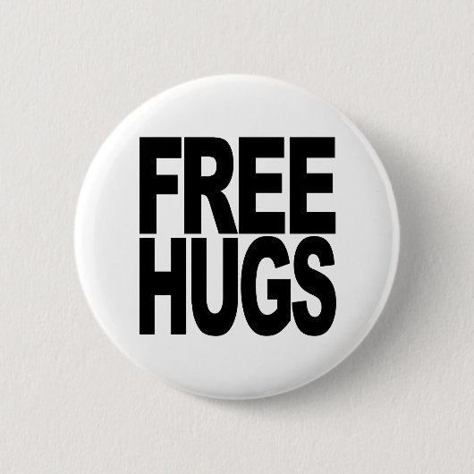 Gratis huggen ronde button 5,7 cm (Voorkant)