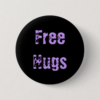 Gratis huggen ronde button 5,7 cm