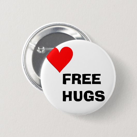 Gratis huggen ronde button 5,7 cm (Voorkant /achterkant)