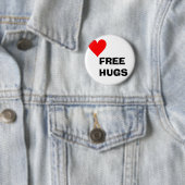 Gratis huggen ronde button 5,7 cm (In situ)