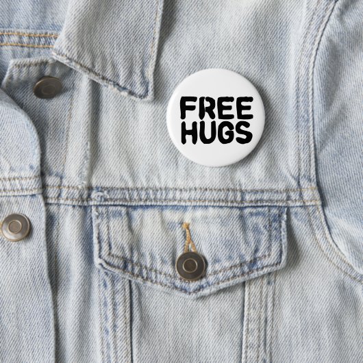 Gratis huggen ronde button 5,7 cm (In situ)