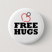 Gratis huggen ronde button 5,7 cm (Voorkant)