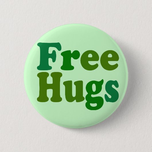Gratis huggen ronde button 5,7 cm (Voorkant)