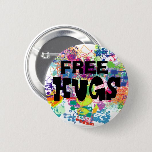 Gratis huggen ronde button 5,7 cm (Voorkant /achterkant)