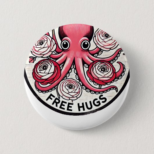 Gratis huggen ronde button 5,7 cm (Voorkant)