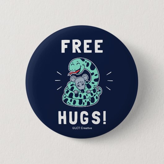 Gratis huggen ronde button 5,7 cm (Voorkant)