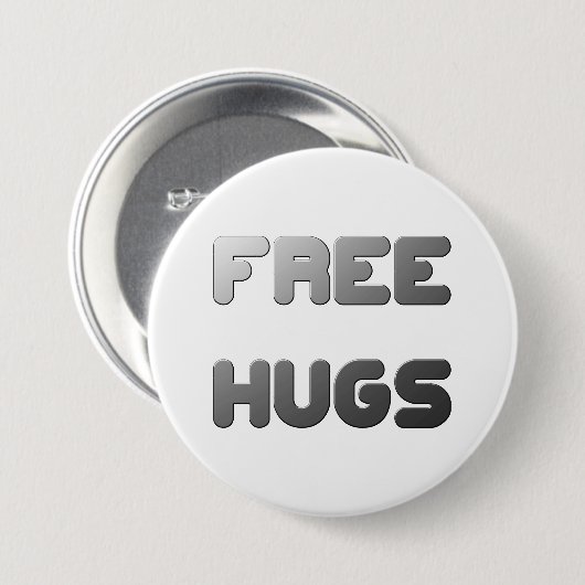 Gratis huggen ronde button 7,6 cm (Voorkant /achterkant)