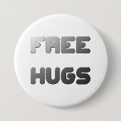 Gratis huggen ronde button 7,6 cm (Voorkant)