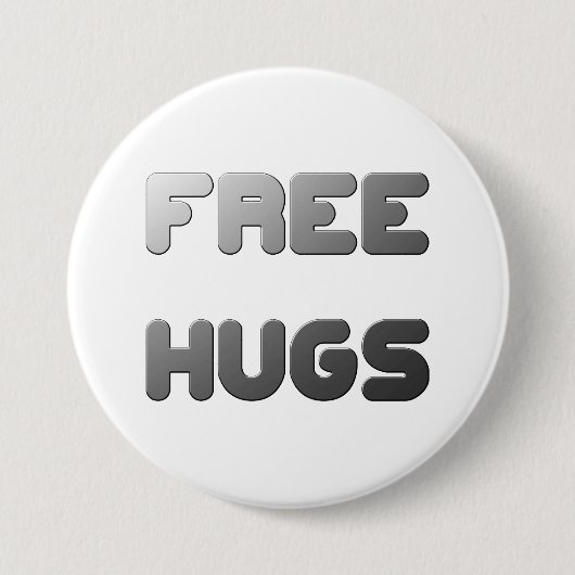 Gratis huggen ronde button 7,6 cm (Voorkant)