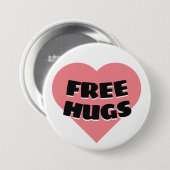 Gratis huggen ronde button 7,6 cm (Voorkant /achterkant)