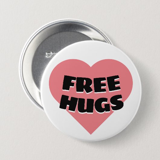 Gratis huggen ronde button 7,6 cm (Voorkant /achterkant)