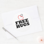 Gratis huggen ronde sticker (Envelop)