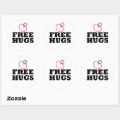 Gratis huggen ronde sticker (Vel)