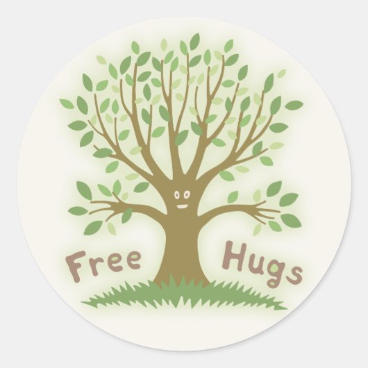 Gratis huggen ronde sticker (Voorkant)