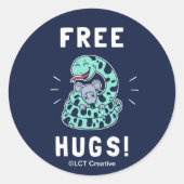 Gratis huggen ronde sticker (Voorkant)