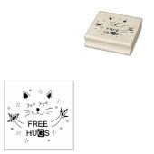Gratis huggen rubberstempel (Gestempeld)