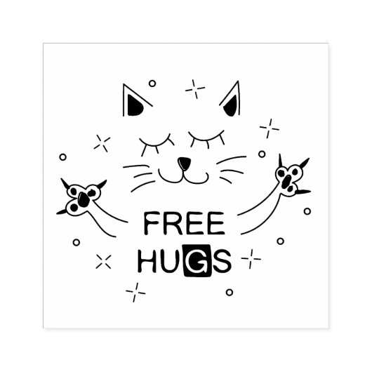 Gratis huggen rubberstempel (Afrduk)