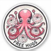 Gratis huggen sticker (Voorkant)