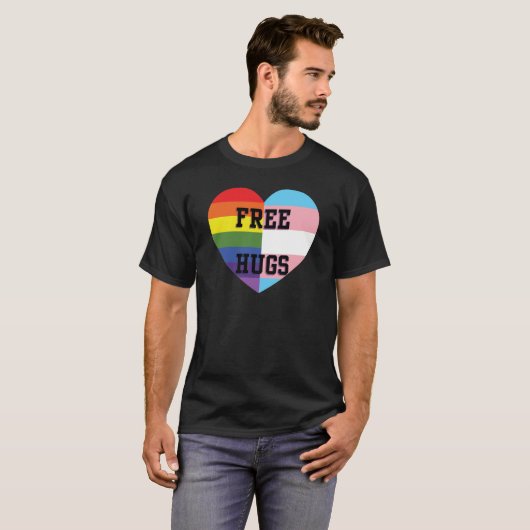 Gratis huggen t-shirt (Voorkant volledig)