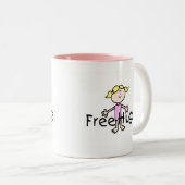 Gratis huggen tweekleurige koffiemok (Voorkant rechts)