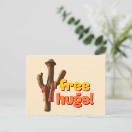 Gratis Hugs! Briefkaart (Staand voorkant)