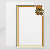 Gratis Hugs briefpapier, aanpasbaar Briefpapier (Voorkant / Achterkant)