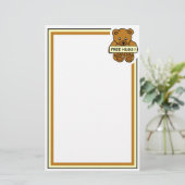 Gratis Hugs briefpapier, aanpasbaar Briefpapier (Staand voorkant)