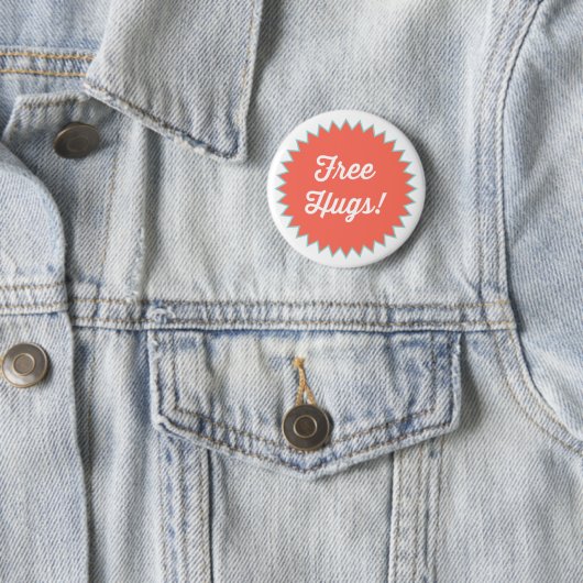 Gratis Hugs! Button Pin (In situ)