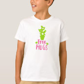 Gratis hugs, cactus, cacti's, Succulent, Plant, ha T-shirt (Voorkant)