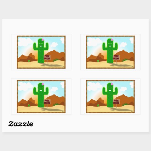 Gratis Hugs Cactus Stickers (Vel)