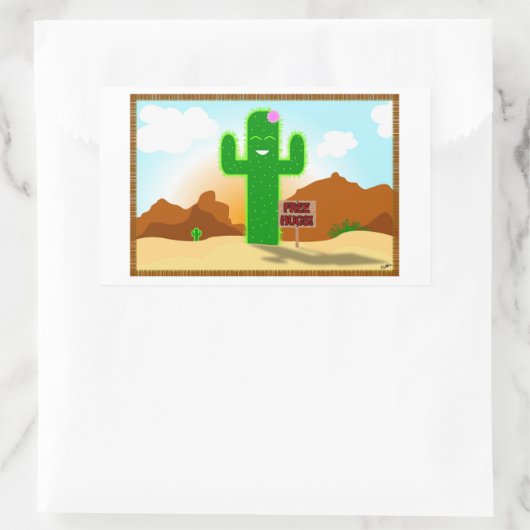 Gratis Hugs Cactus Stickers (Tas)