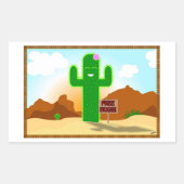Gratis Hugs Cactus Stickers (Voorkant)