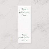 Gratis Hugs! Cactus Valentijn Mini Bladwijzer Mini Visitekaartje (Achterkant)