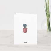 GRATIS HUGS CRAZY CACTUS LADY grappige kaart (Achterkant)
