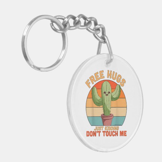 Gratis Hugs die gewoon sterven, raak me niet aan C Sleutelhanger (Voorkant Links)