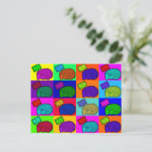 Gratis hugs Hedgel Colorful Pop Art Popart Briefkaart (Staand voorkant)