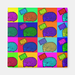 Gratis hugs Hedgel Colorful Pop Art Popart Magneet