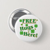 Gratis Hugs hier! Ronde Button 5,7 Cm (Voorkant /achterkant)