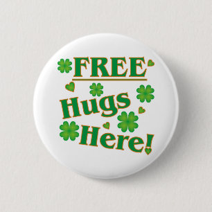 Gratis Hugs hier! Ronde Button 5,7 Cm
