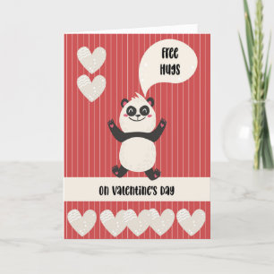Gratis hugs op Valentijnsdag met Panda Feestdagen Kaart
