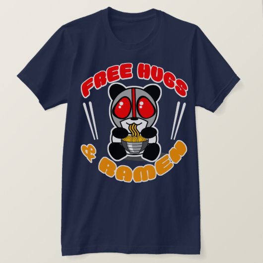 GRATIS HUGS & RAMEN-T-SHIRT T-SHIRT (Design voorkant)