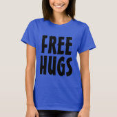 Gratis hugs regenboogkleur getij op shirt (Voorkant)