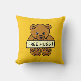 Gratis Hugs Teddy, op maat geworpen kussen